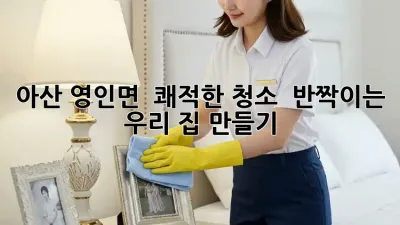 아산 영인면 🏡 쾌적한 청소, ✨ 반짝이는 우리 집 만들기!